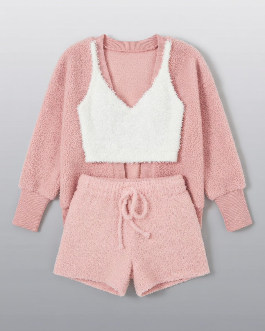 Vela Signature Velvet Ribbed Lounge Set