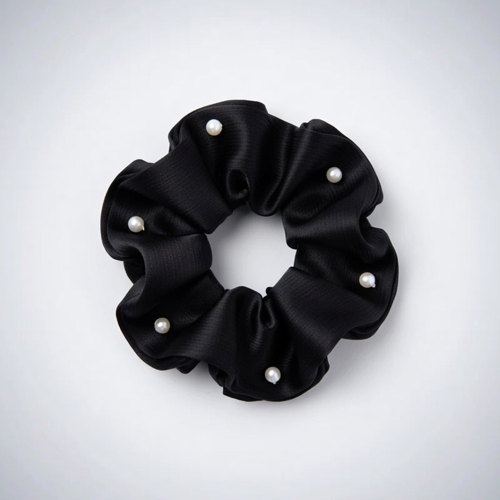Vela Pearl Silk Scrunchies Hair Ties