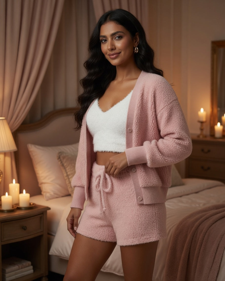 Vela Signature Velvet Ribbed Lounge Set