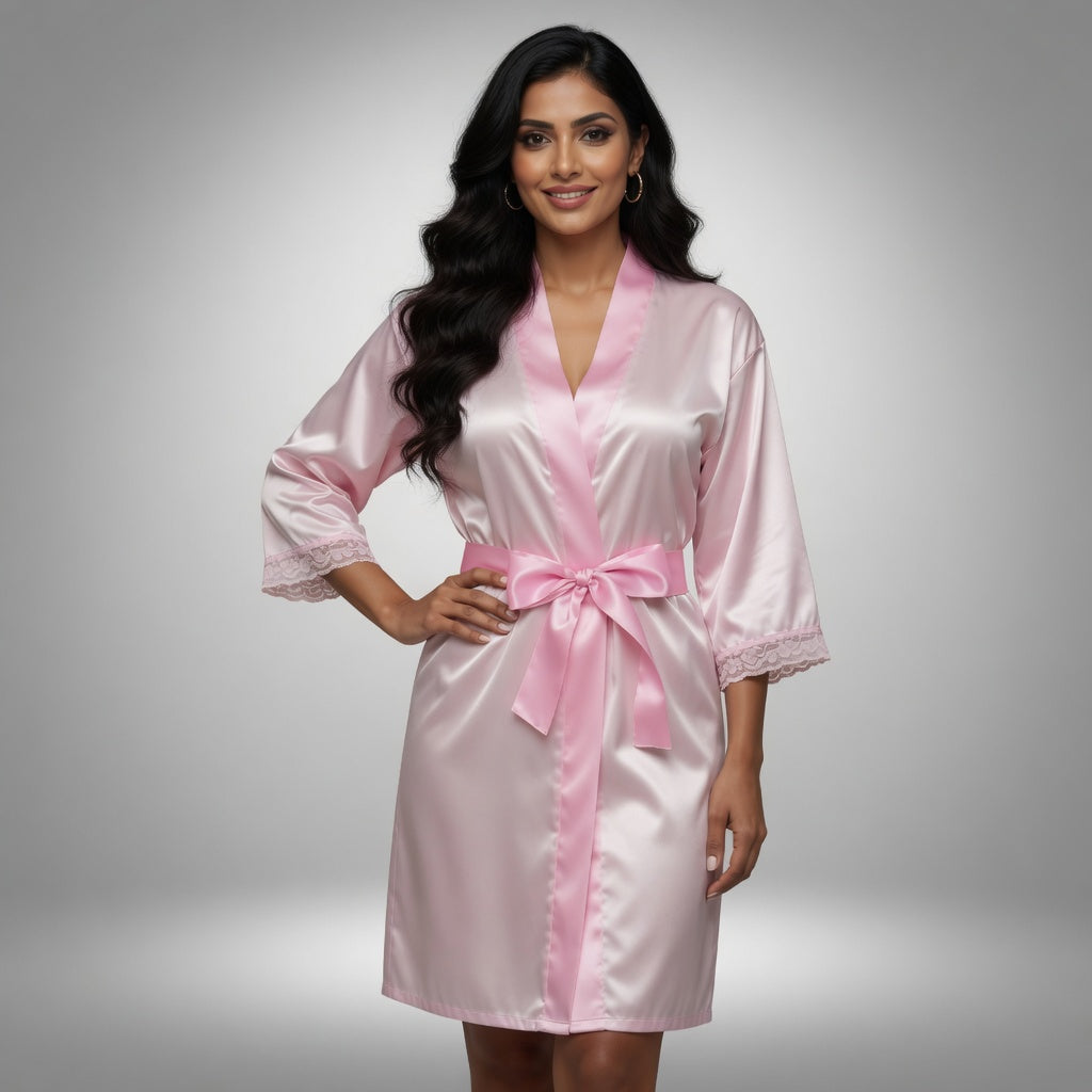 Vela Signature Silk Kimono Robe