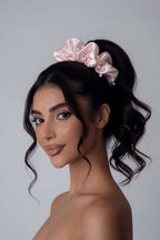 Vela Pearl Silk Scrunchies Hair Ties