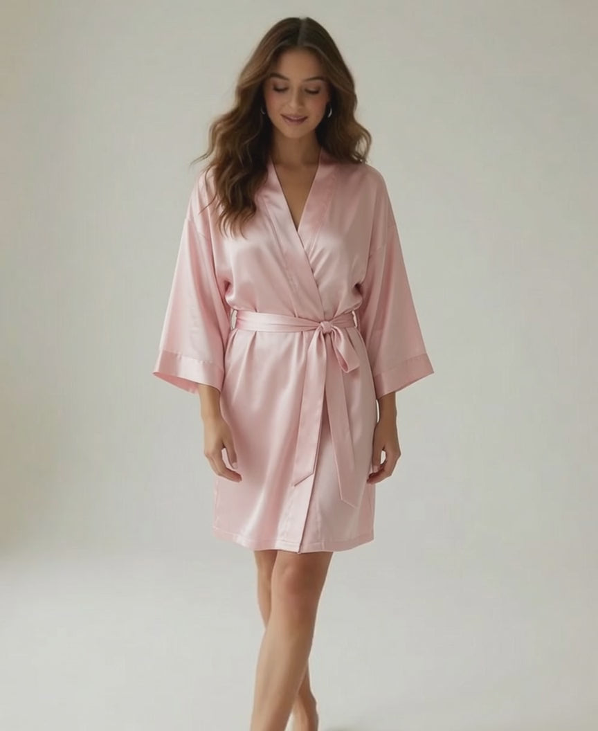 Vela Signature Silk Kimono Robe